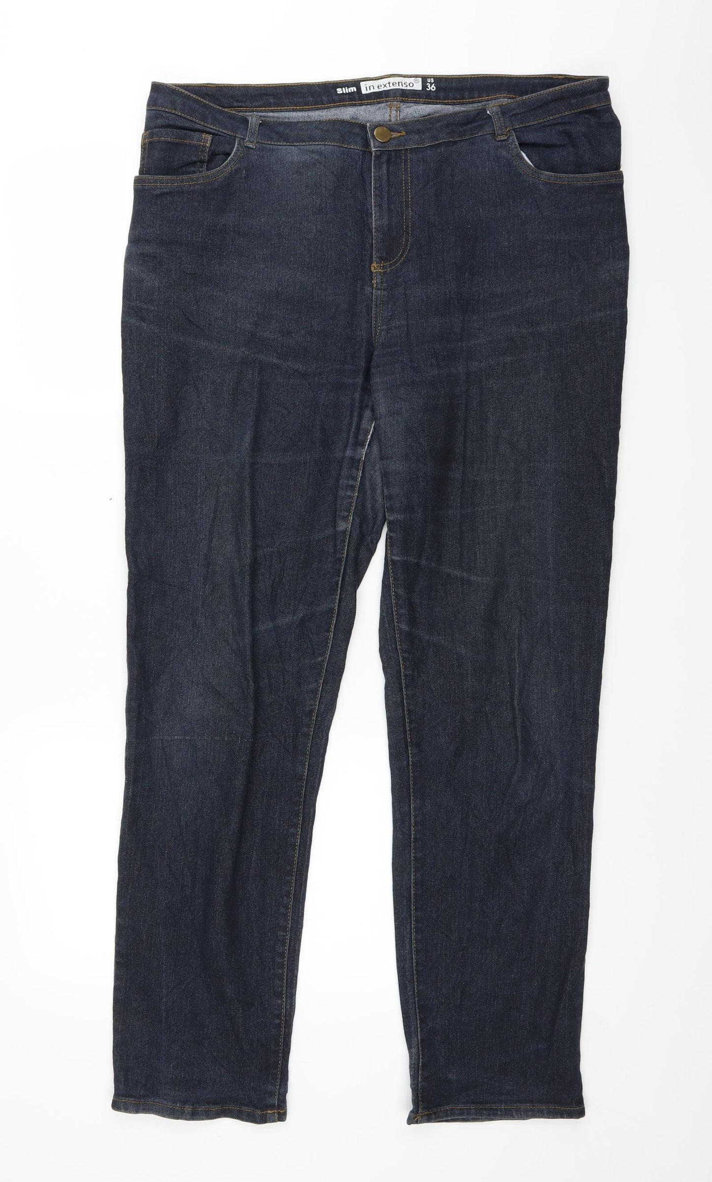 In Extenso Womens Blue  Denim Straight Jeans Size 36 in L29 in