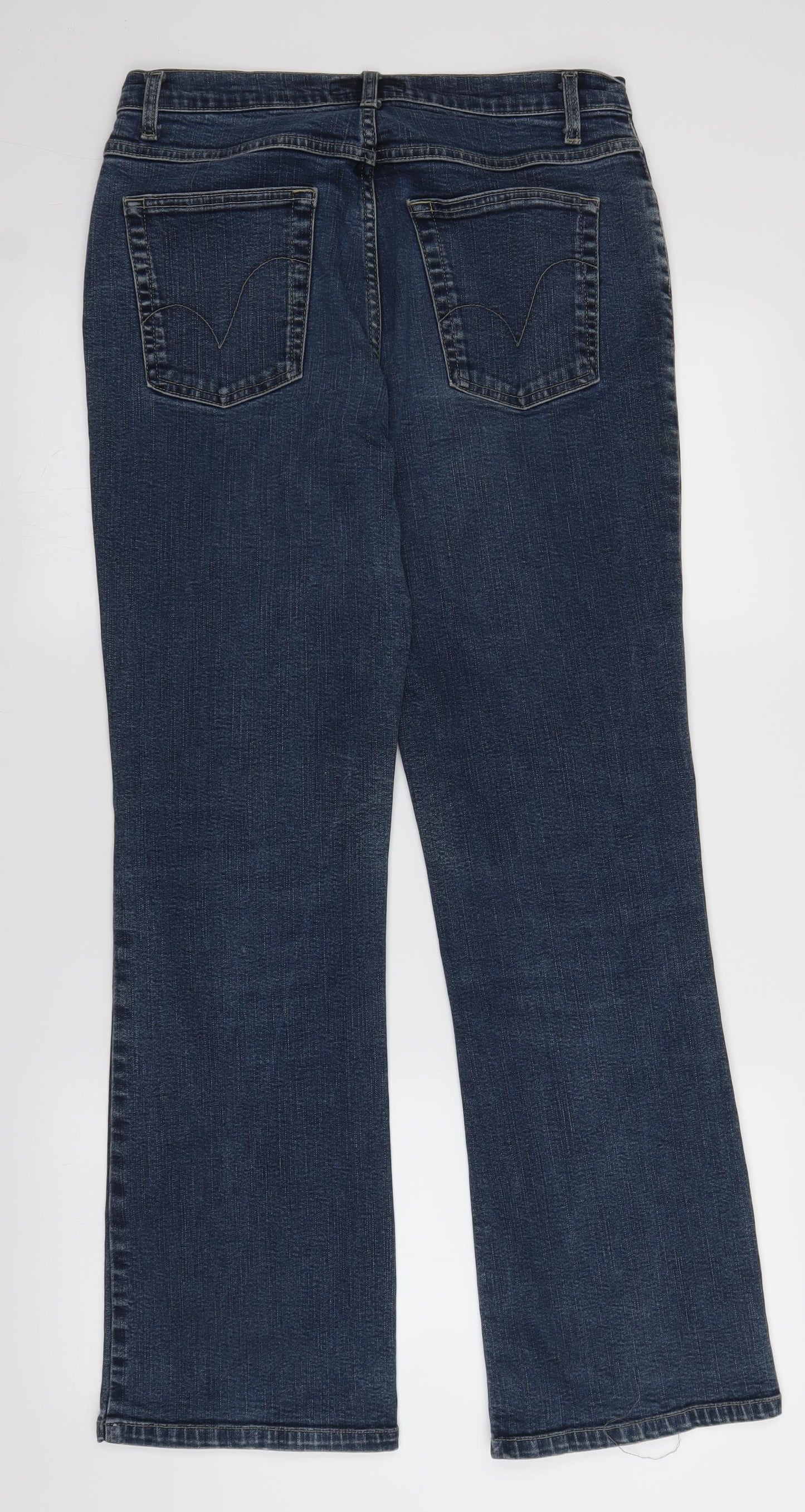 Per Una Womens Blue  Denim Bootcut Jeans Size 31 in L29 in