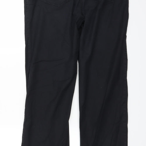 Oscar B Womens Black  Denim Straight Jeans Size 16 L29 in