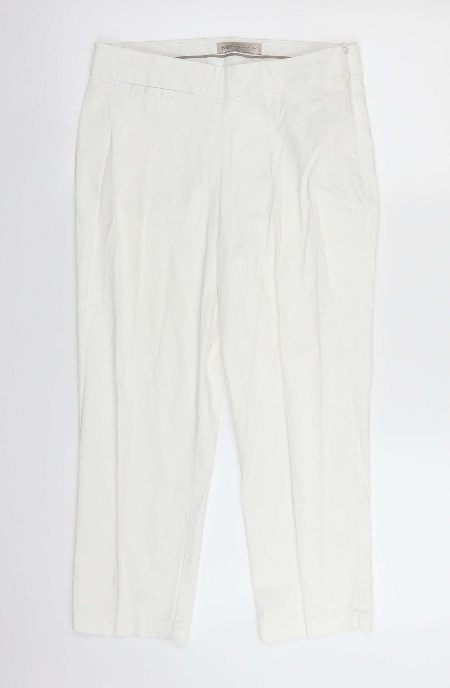 Marks and Spencer Womens White   Trousers  Size 8 L21 in
