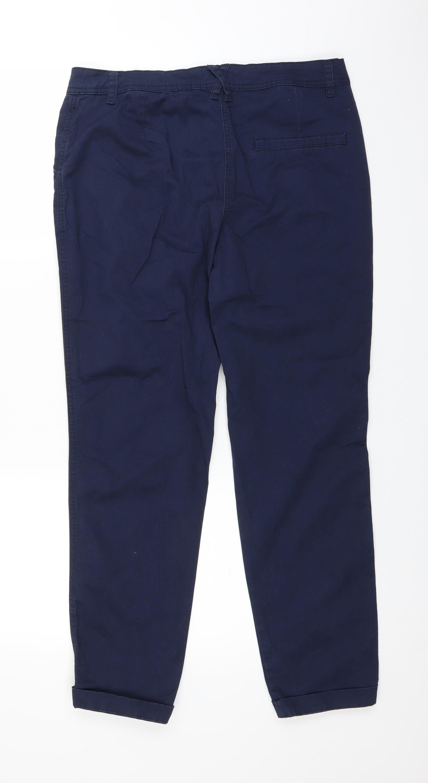 Papaya Womens Blue   Chino Trousers Size 12 L26 in