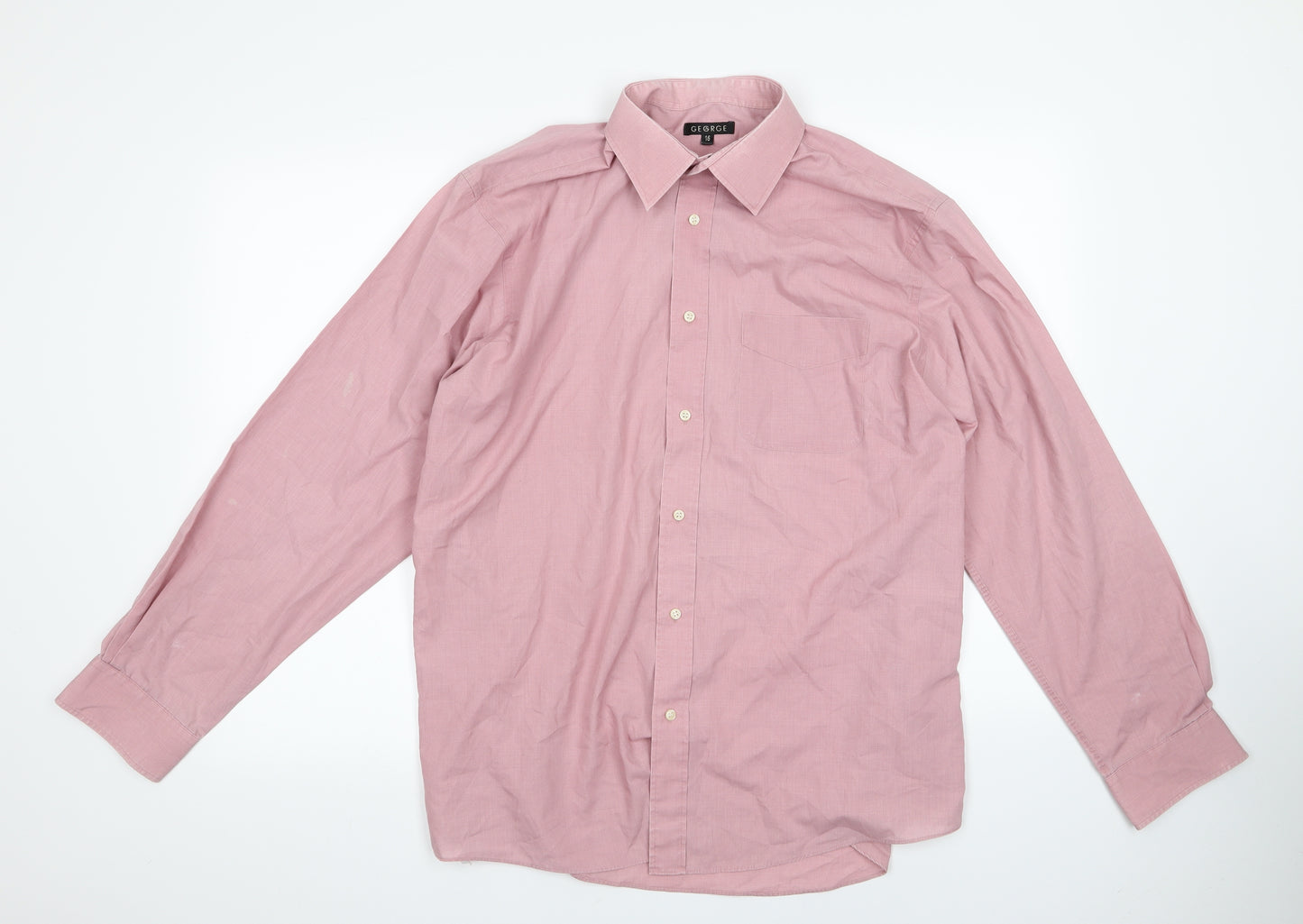 F&F Mens Pink    Button-Up Size 16
