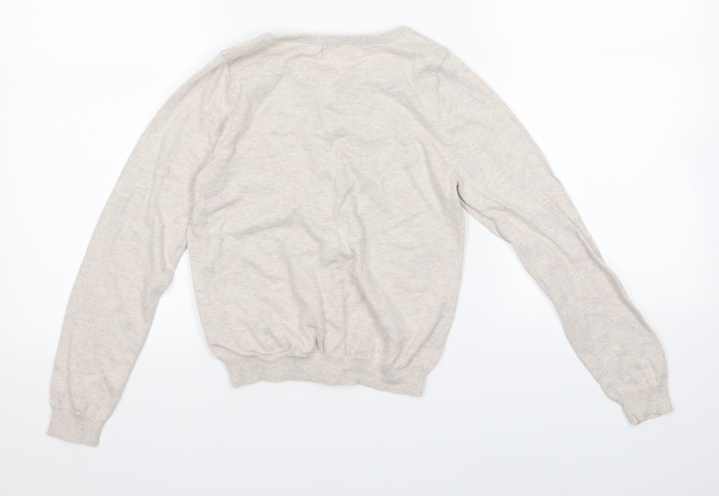 H&M Girls Beige   Cardigan Jumper Size 6 Years