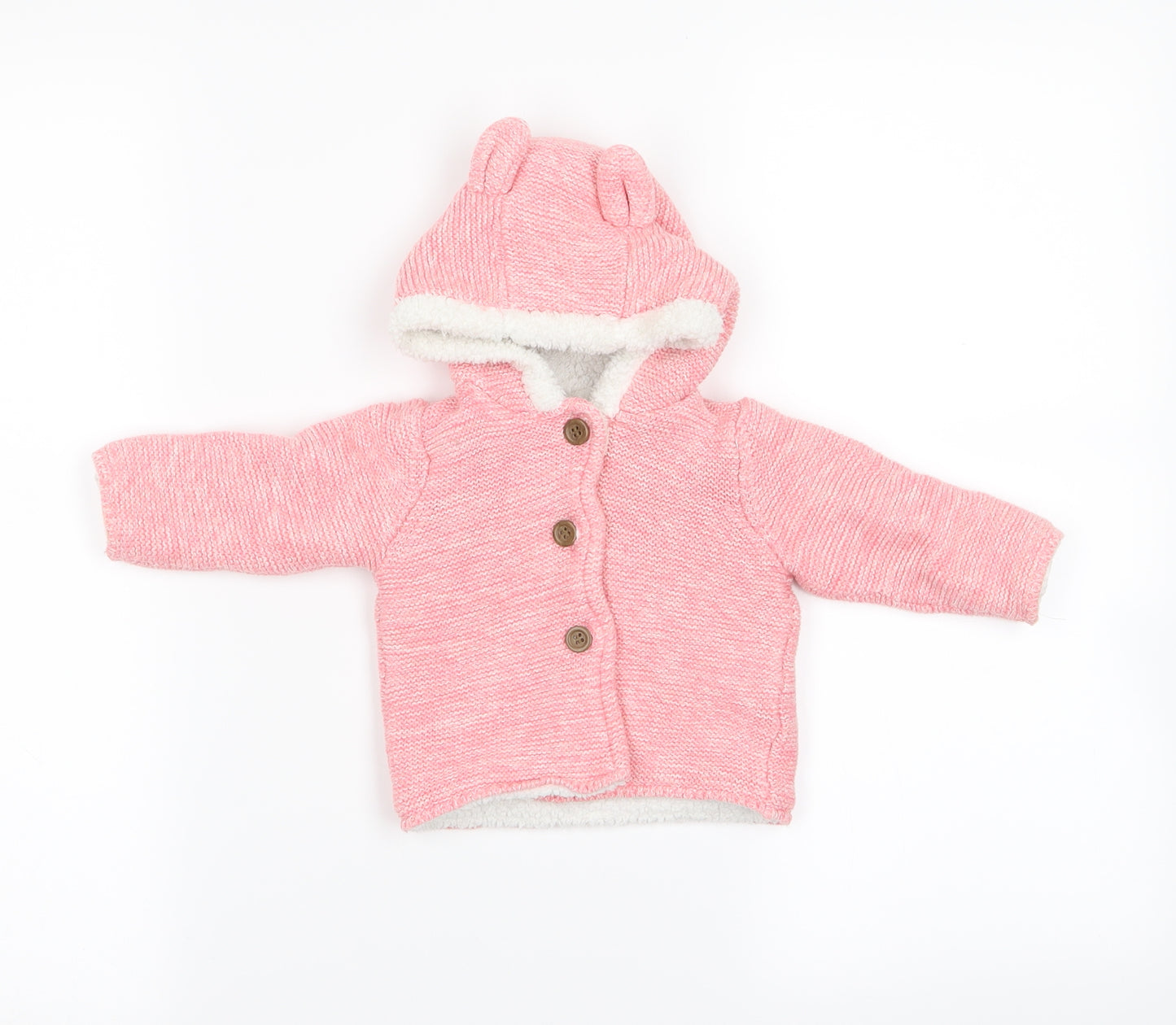 M Girls Pink   Overcoat Coat Size 3-6 Months