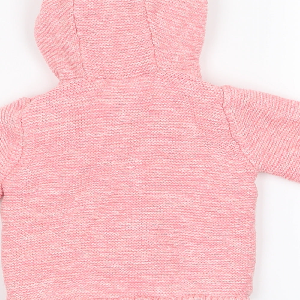 M Girls Pink   Overcoat Coat Size 3-6 Months