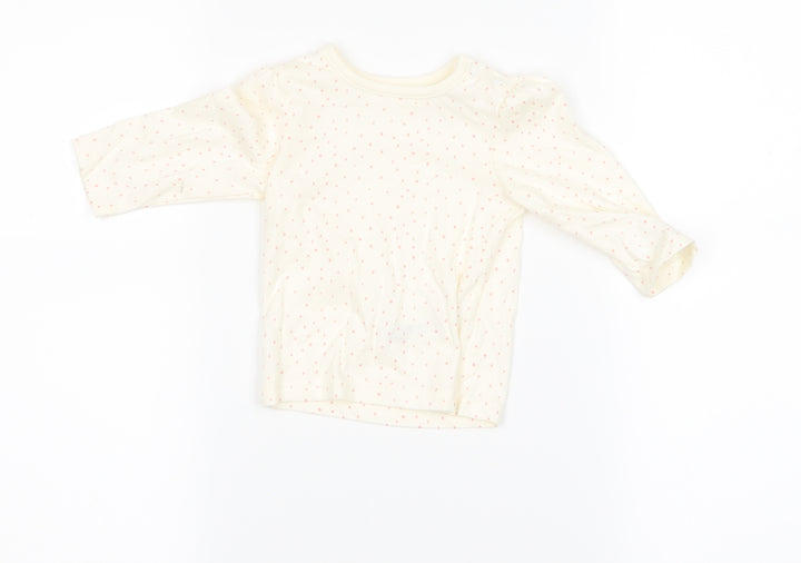 diney Girls Beige   Basic T-Shirt Size 3-6 Months