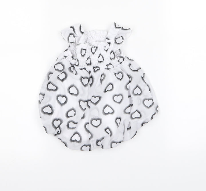 bon beb Girls Grey Animal Print A-Line Size 6-9 Months