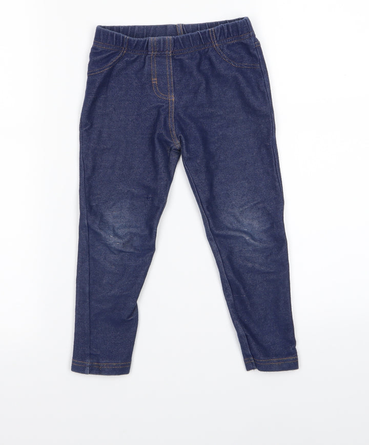 TU Girls Blue   Jegging Trousers Size 4 Years