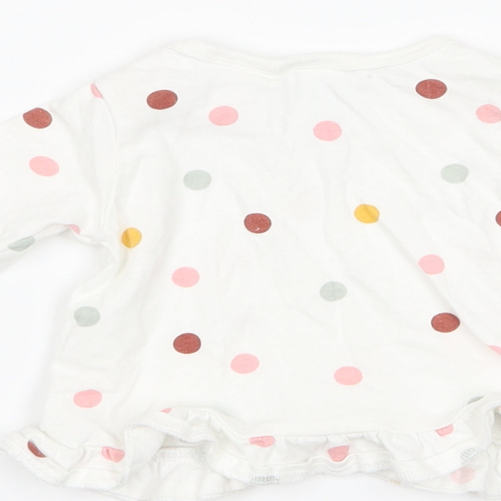 H&M Girls White   Basic T-Shirt Size 3-6 Months