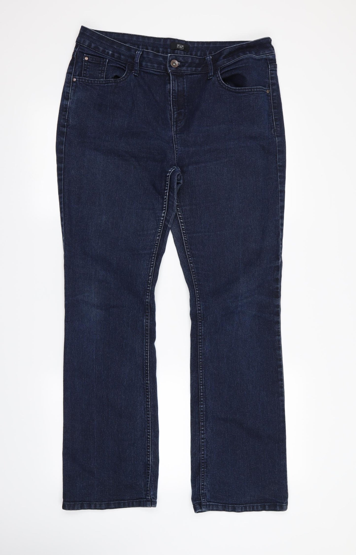 F&F Womens Blue   Bootcut Jeans Size 12 L28 in