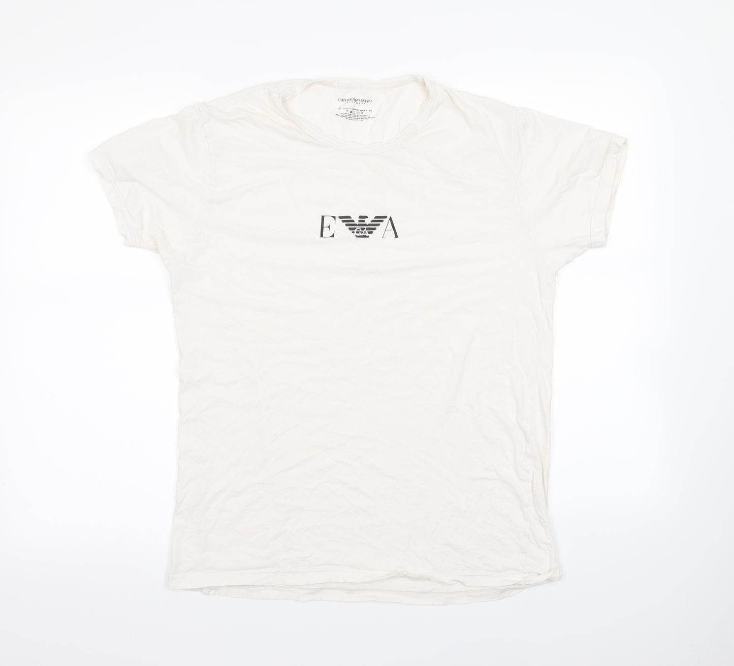 ARMANI Mens White    T-Shirt Size L