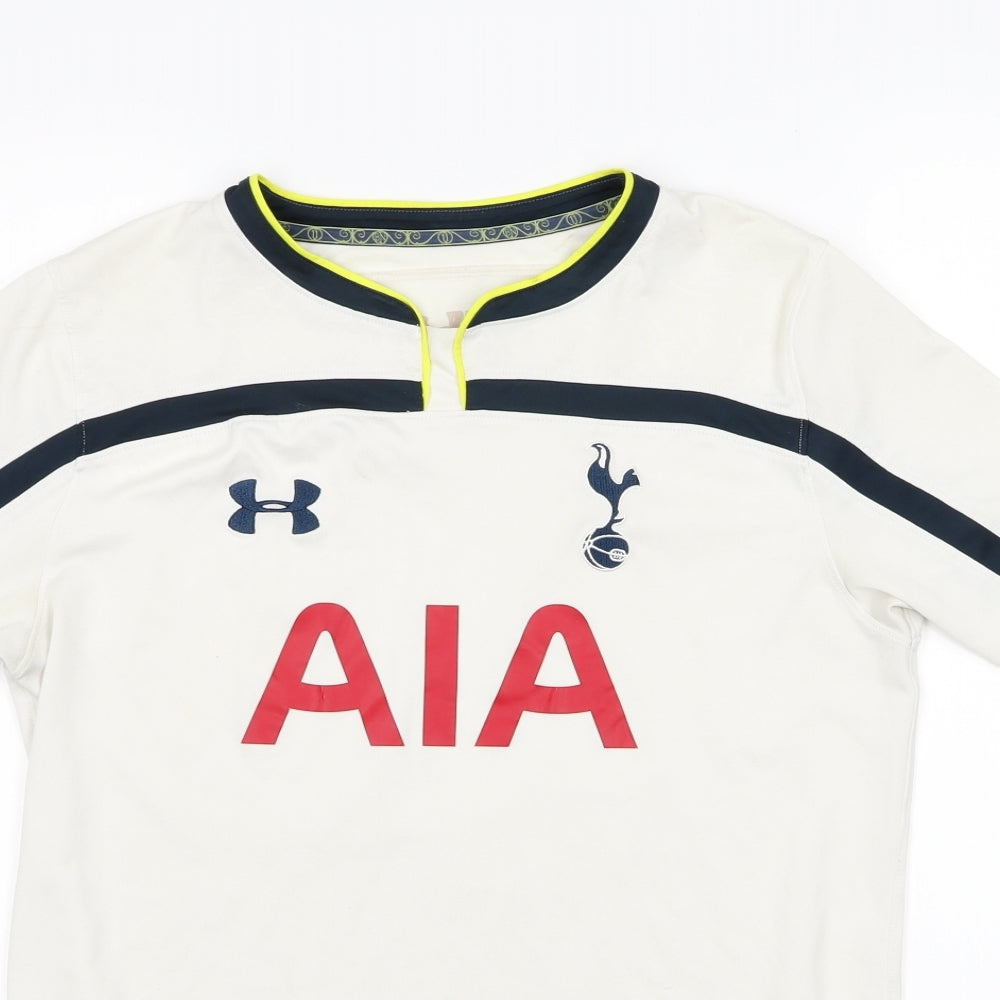 Under armour Boys White  Rayon Basic T-Shirt Size 10 Years  - AIA