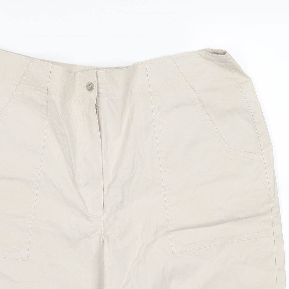 prewon Womens Beige   Cargo Shorts Size 18