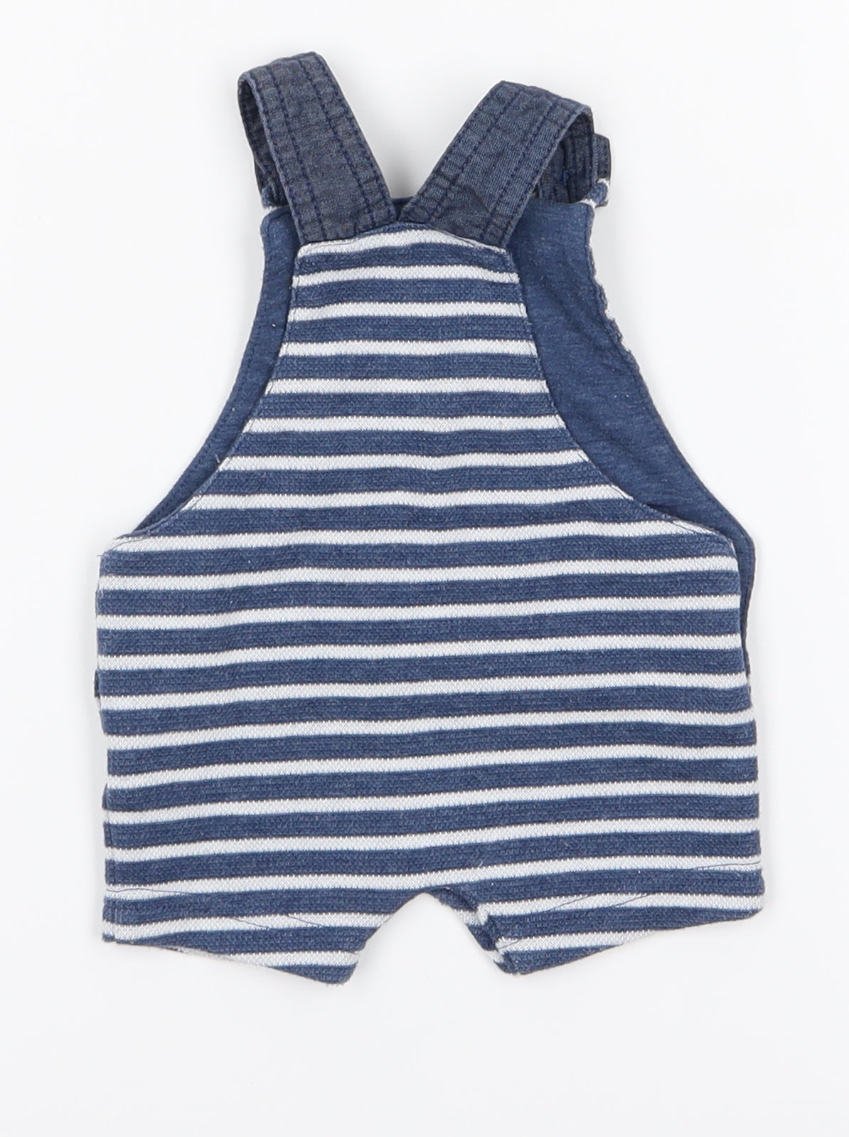 F&F Baby Blue Striped  Dungaree One-Piece Size 0-3 Months