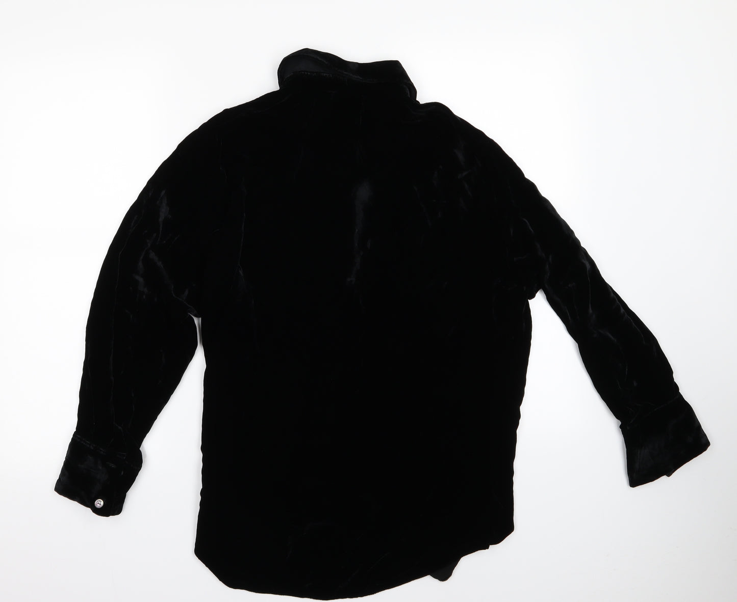 m&s Womens Black   Basic Button-Up Size 16