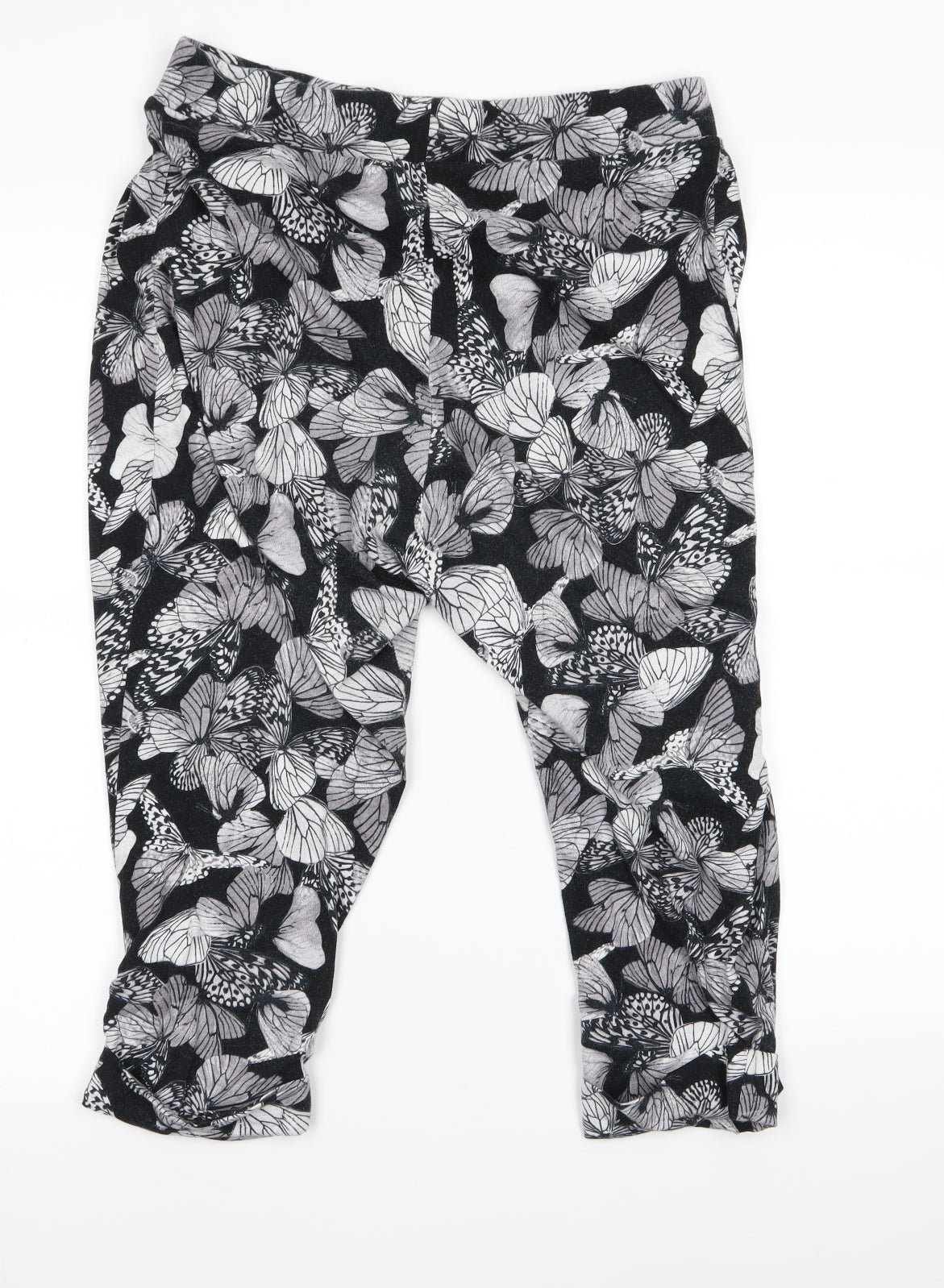 George Womens Black Floral  Jogger Trousers Size 12