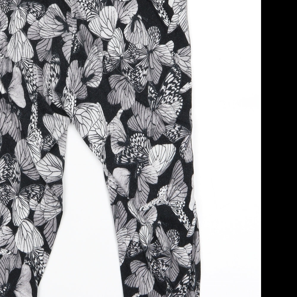 George Womens Black Floral  Jogger Trousers Size 12