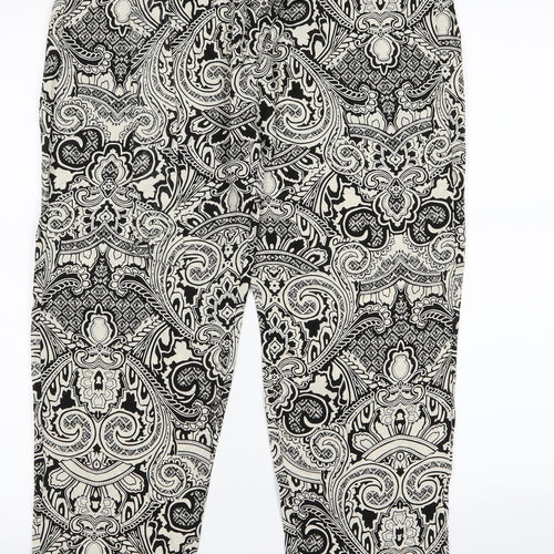 Veronica  Womens White Paisley  Trousers  Size XL L21 in