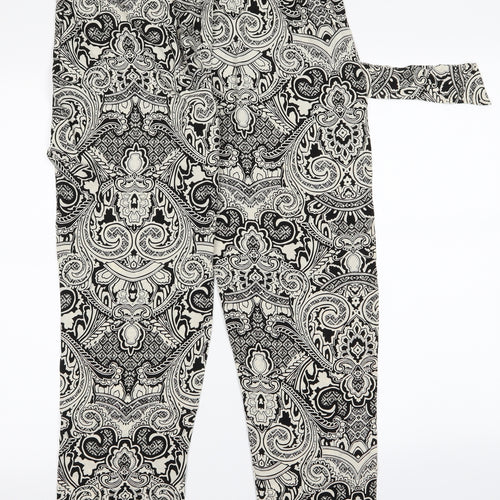 Veronica  Womens White Paisley  Trousers  Size XL L21 in