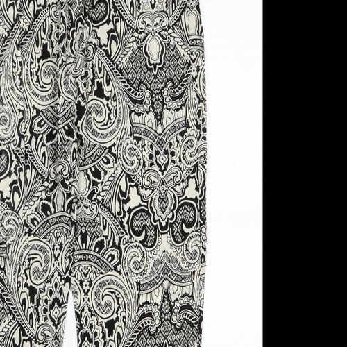 Veronica  Womens White Paisley  Trousers  Size XL L21 in