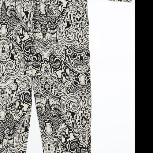 Veronica  Womens White Paisley  Trousers  Size XL L21 in