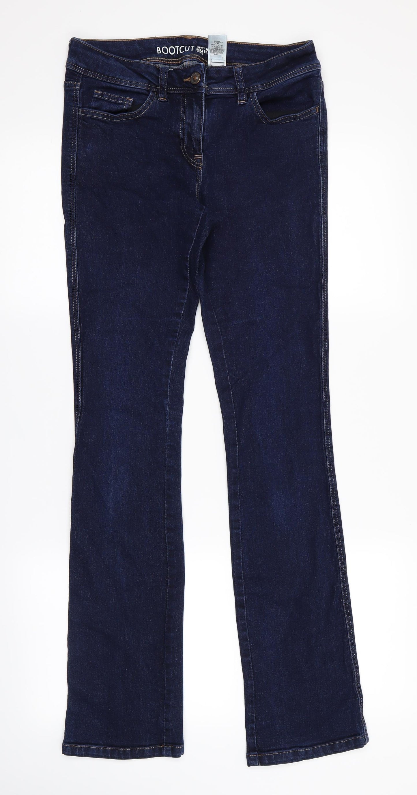 NEXT Womens Blue  Corduroy Bootcut Jeans Size 8 L26 in