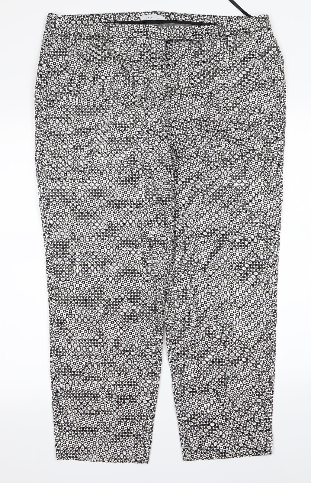 KEW Womens White Paisley  Trousers  Size 12 L22 in