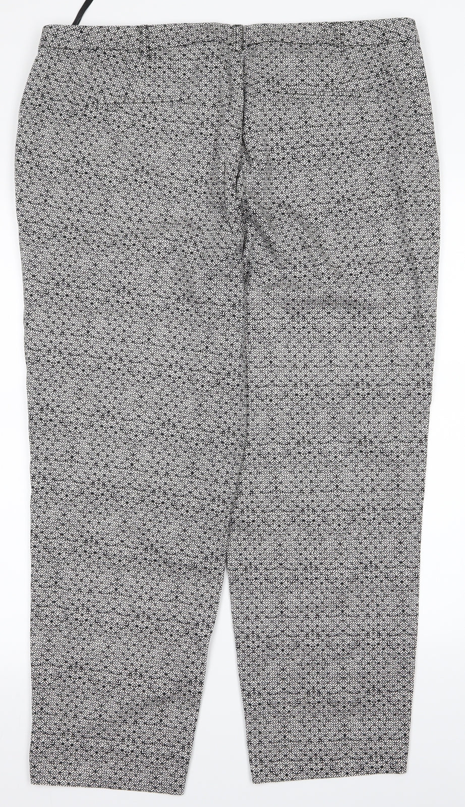 KEW Womens White Paisley  Trousers  Size 12 L22 in