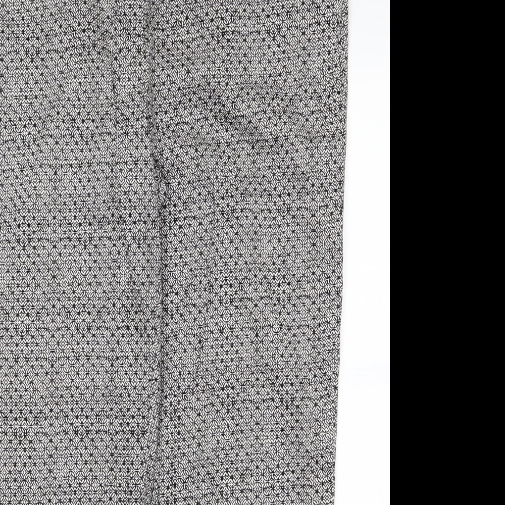 KEW Womens White Paisley  Trousers  Size 12 L22 in