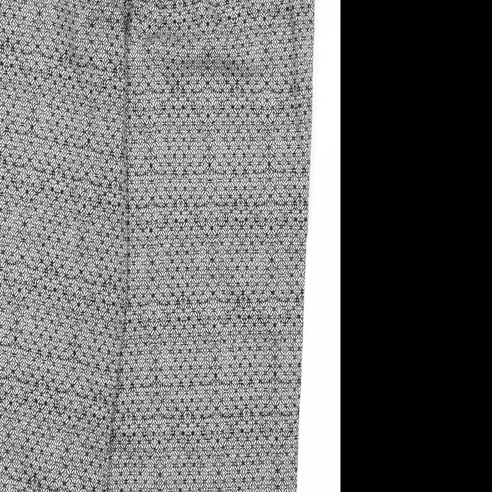 KEW Womens White Paisley  Trousers  Size 12 L22 in