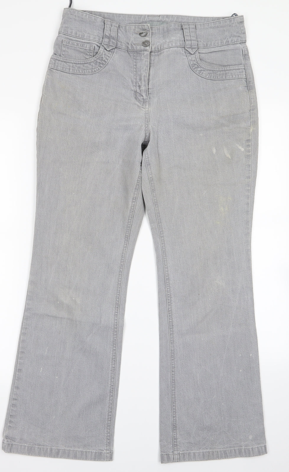 peruna Womens Grey   Bootcut Jeans Size 12 L24 in