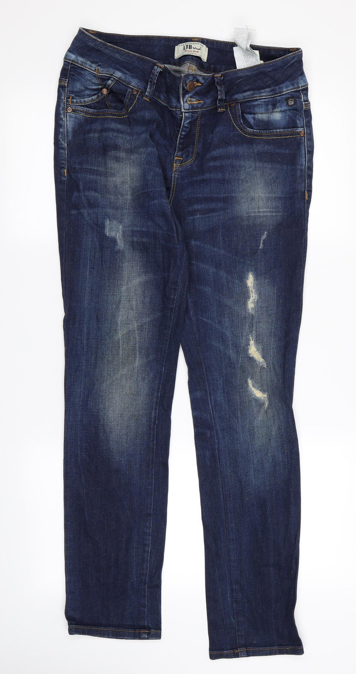 Preworn Womens Blue  Corduroy Bootcut Jeans Size 32 L28 in