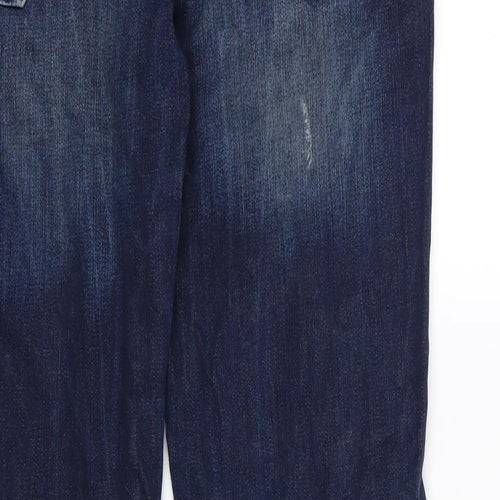 Preworn Womens Blue  Corduroy Bootcut Jeans Size 32 L28 in