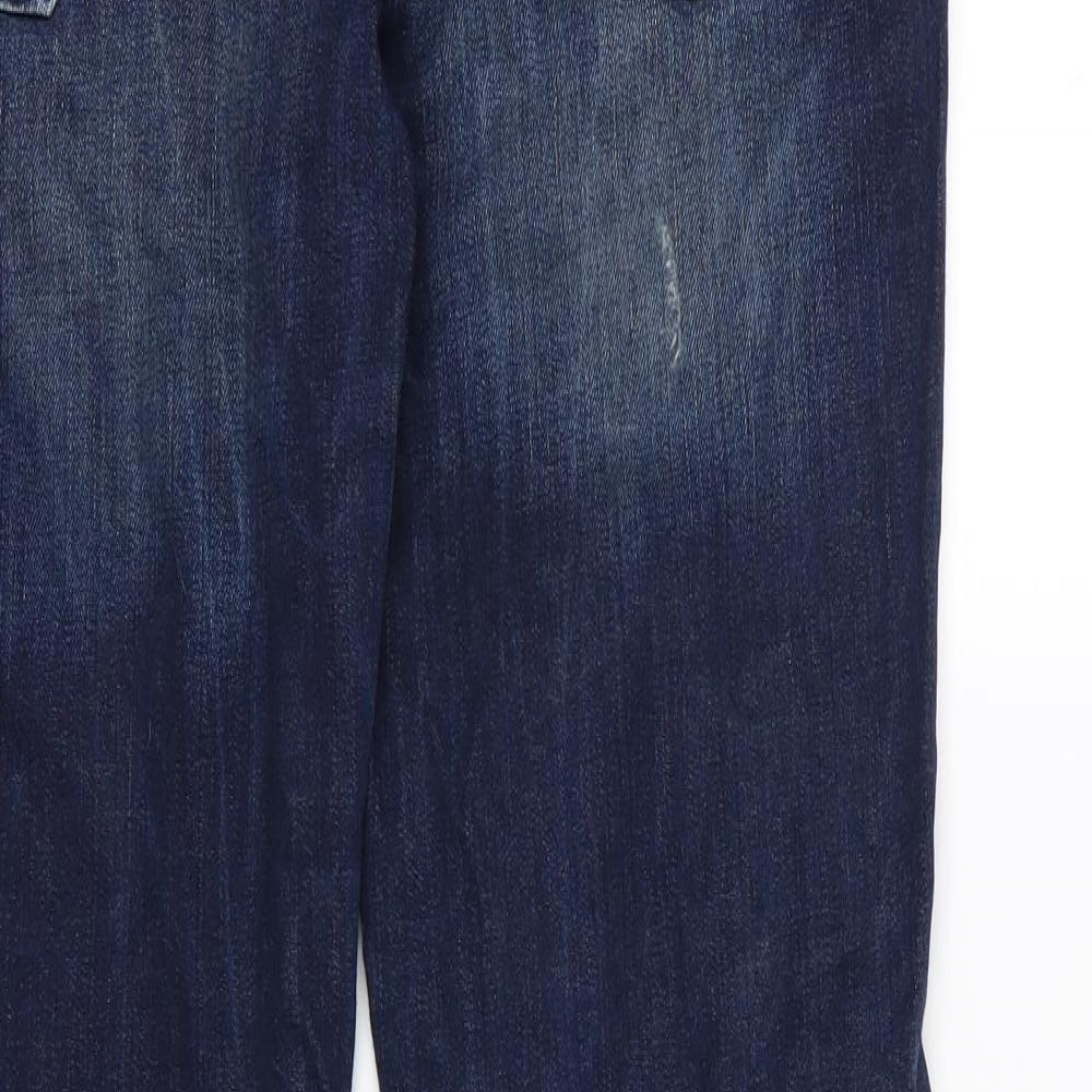 Preworn Womens Blue  Corduroy Bootcut Jeans Size 32 L28 in