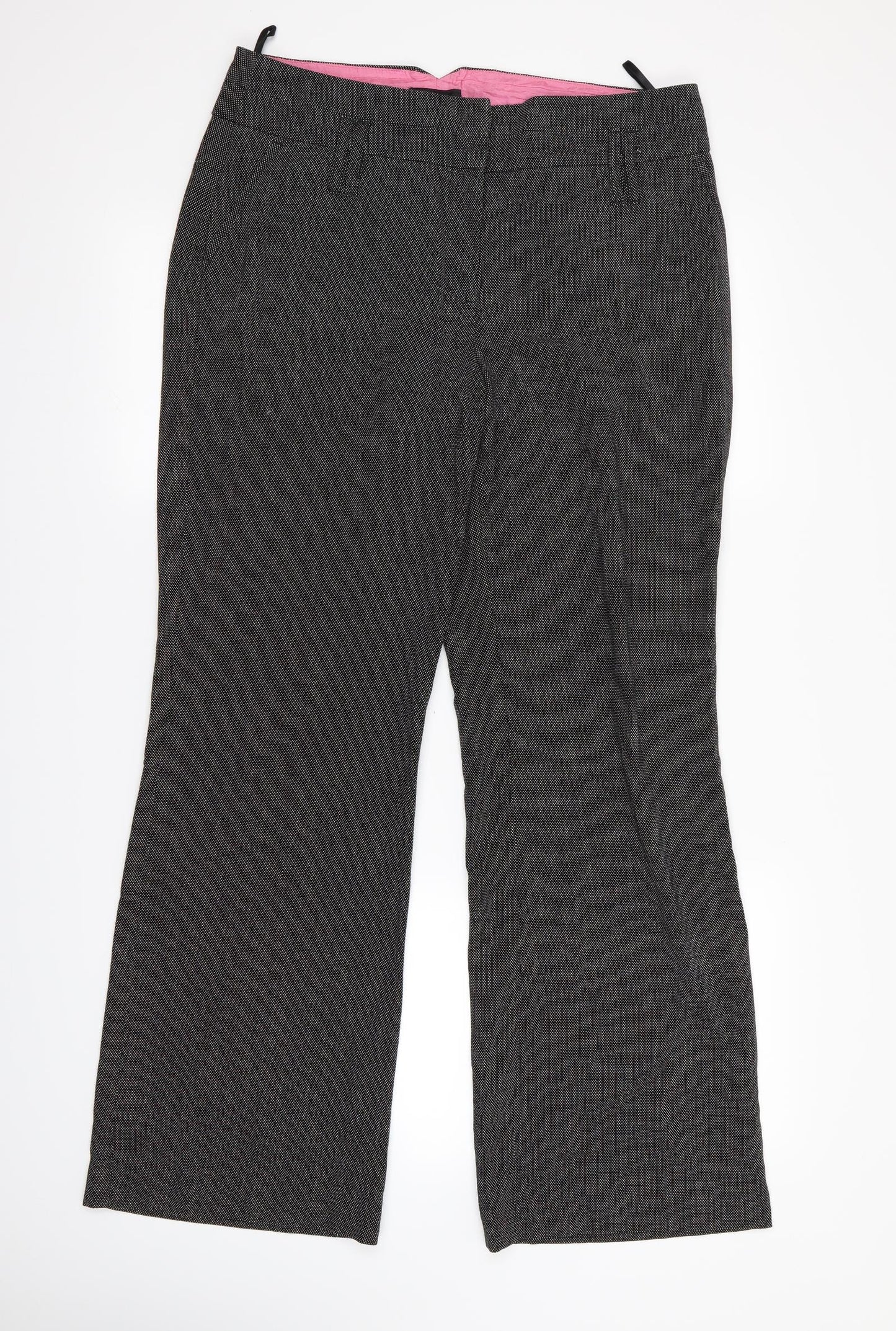 NEXT Womens Black Paisley  Rain Trousers Trousers Size 14 L26 in