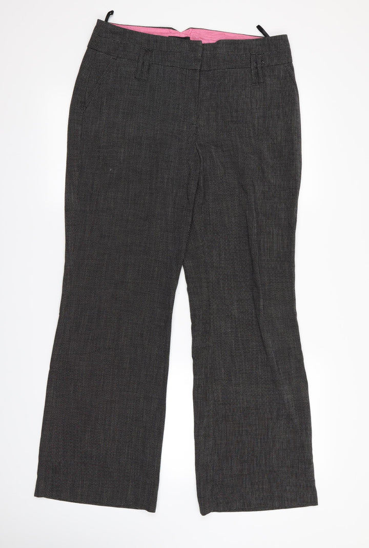 NEXT Womens Black Paisley  Rain Trousers Trousers Size 14 L26 in