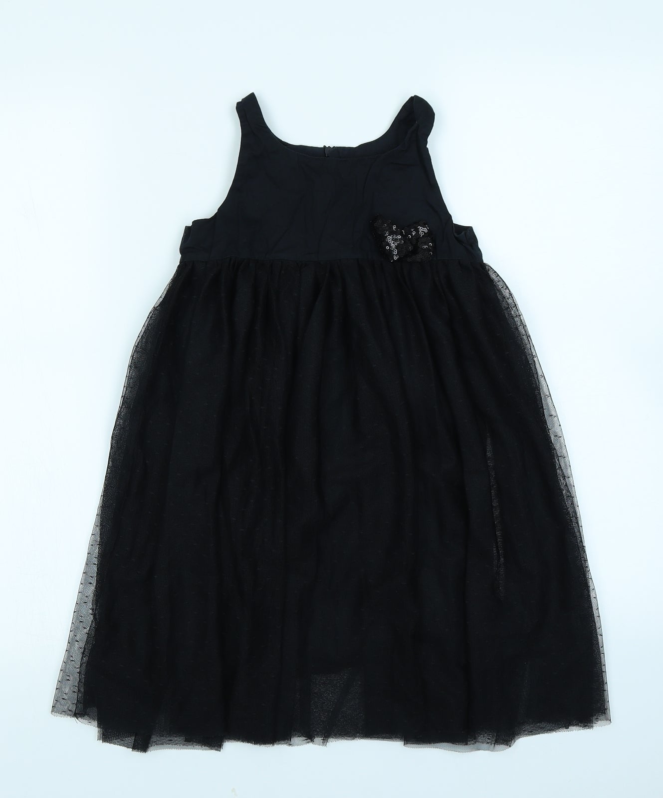 Vertbaudet Girls Black   Fit & Flare  Size 7 Years
