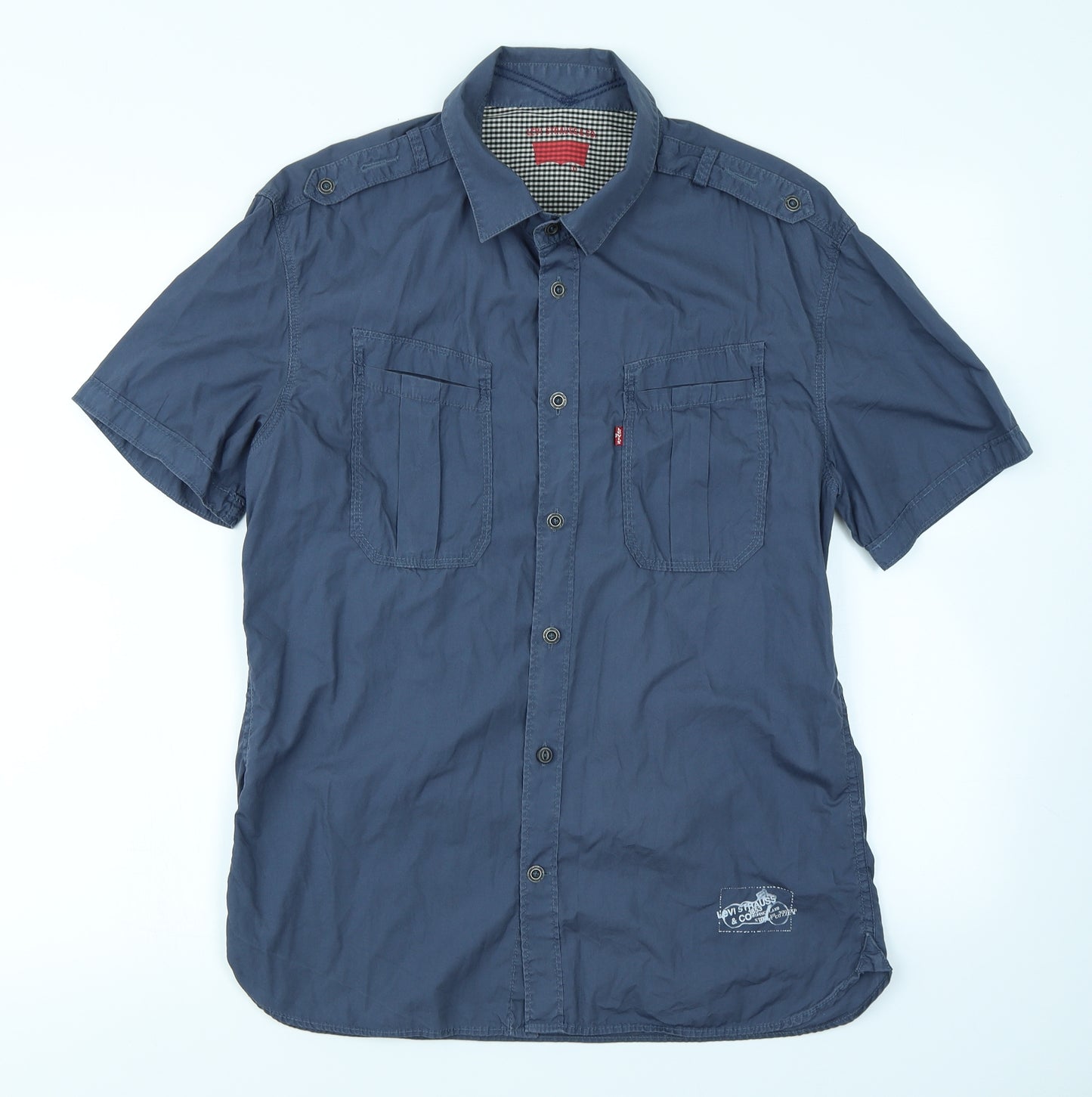 Levis Mens Blue    Button-Up Size M