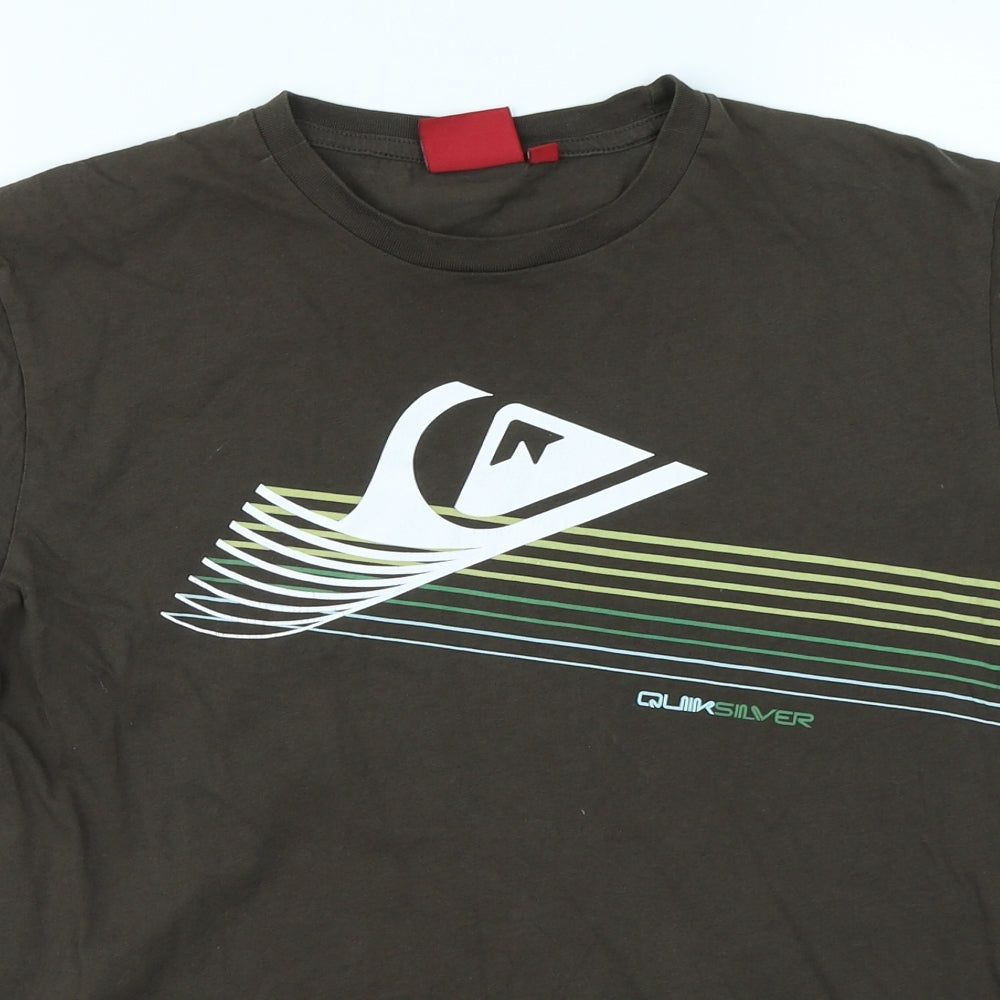 Quiksilver Mens Brown    T-Shirt Size M