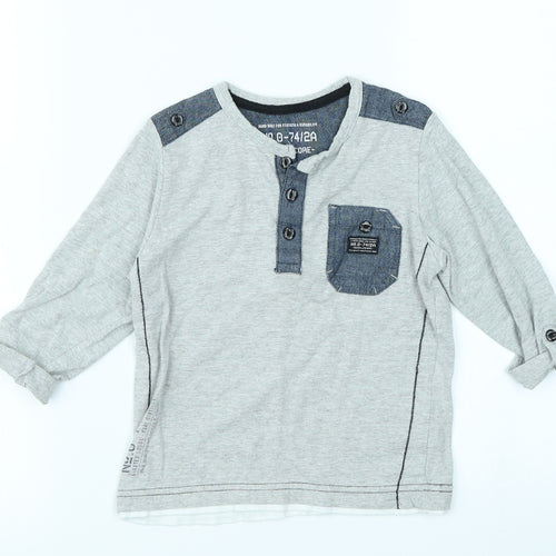 Rebel Boys Grey   Basic T-Shirt Size 3-4 Years