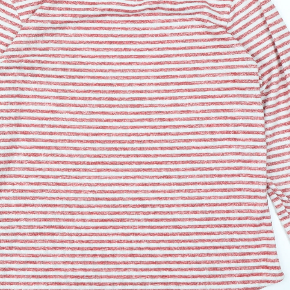 F&F Womens Red Striped  Top Pyjama Top Size 8