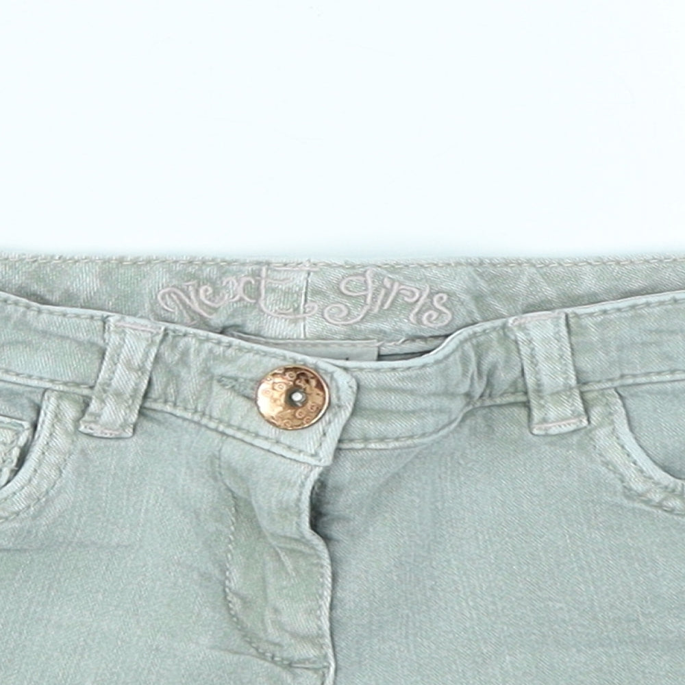 NEXT Girls Grey  Denim Cut-Off Shorts Size 5 Years
