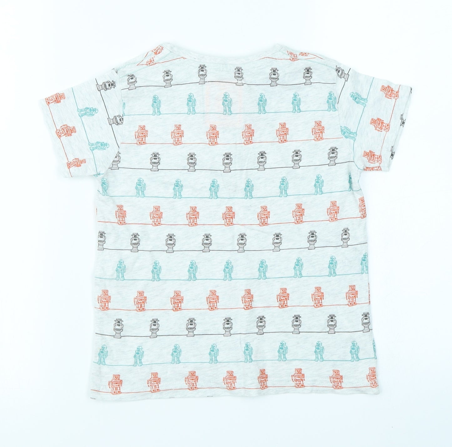 TU Boys Grey   Basic T-Shirt Size 3-4 Years  - Robot