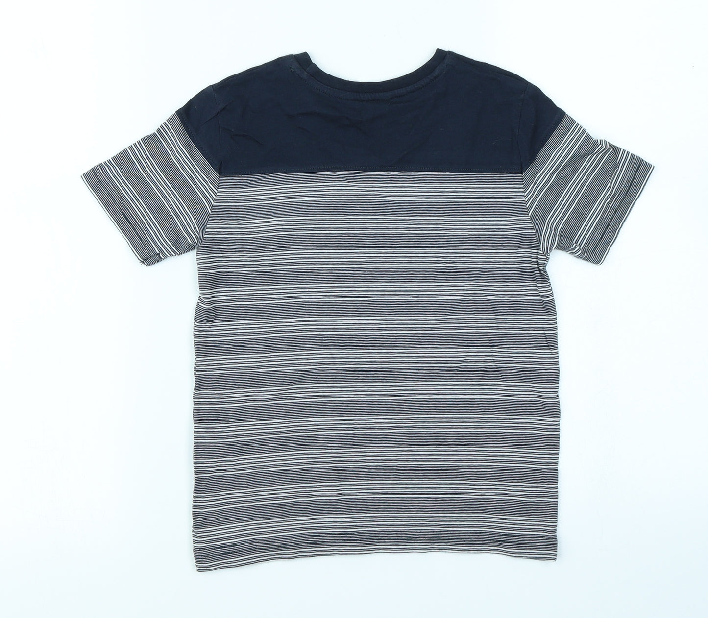 George Boys Blue Striped  Basic T-Shirt Size 4-5 Years