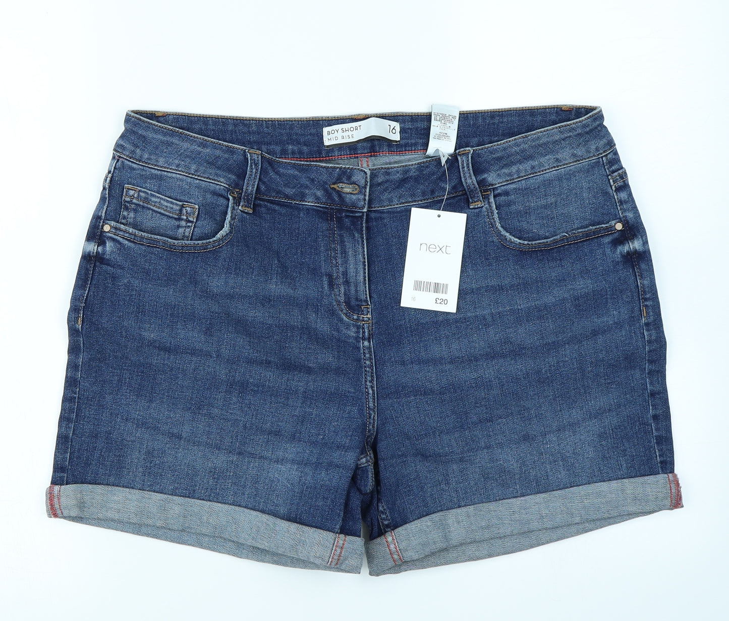 NEXT Womens Blue  Denim Boyfriend Shorts Size 16