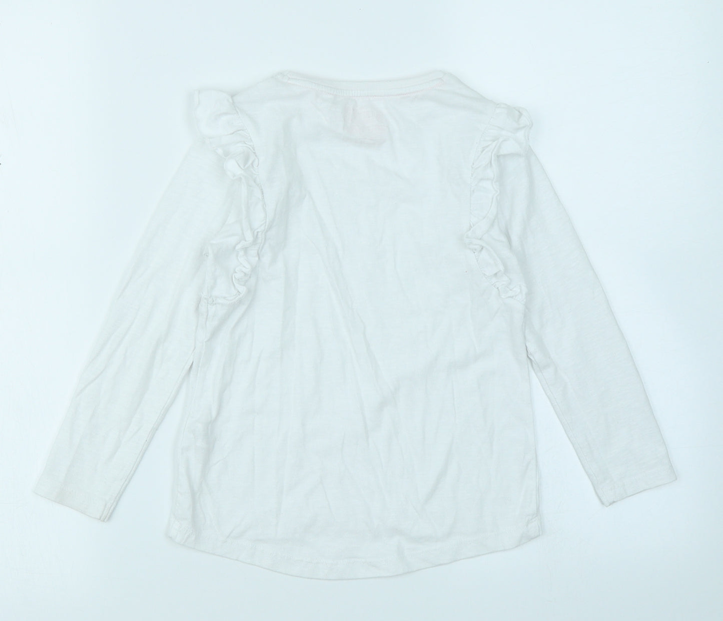 F&F Girls White   Basic T-Shirt Size 5-6 Years