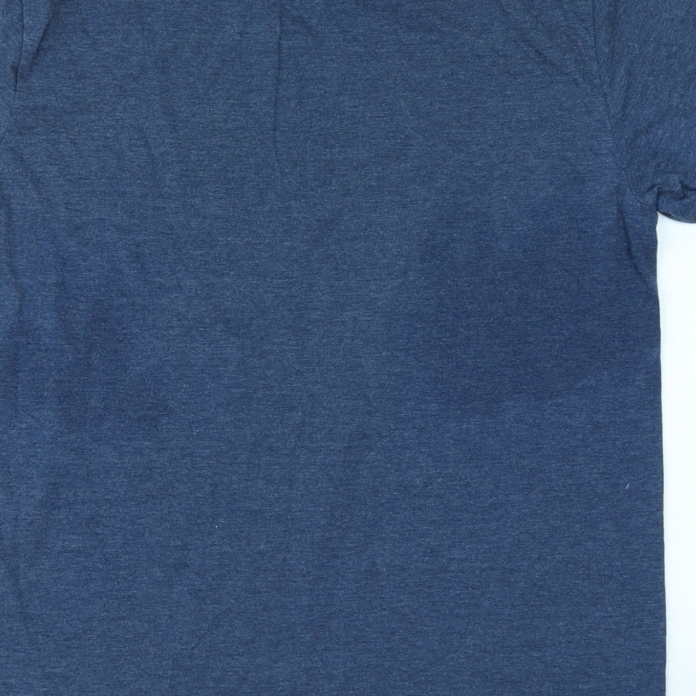 Peacocks Mens Blue    T-Shirt Size M  - Christmas Coca Cola