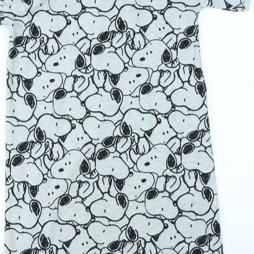 M&S Girls Grey Polka Dot  Top Nightshirt Size 9-10 Years  - Peanuts