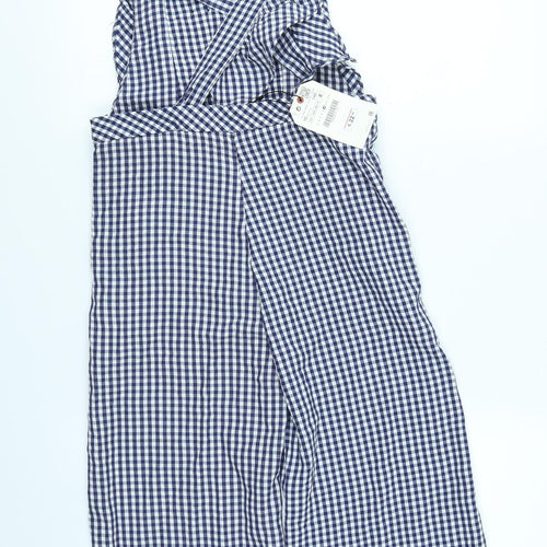 ZARA Kids Womens Blue Check  Playsuit One-Piece Size 10