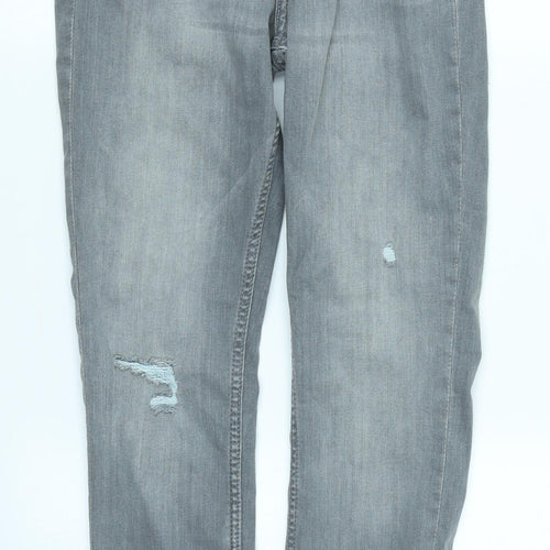 &Denim Womens Grey  Denim Skinny Jeans Size 10 L25 in